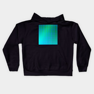 Dots green blue Kids Hoodie